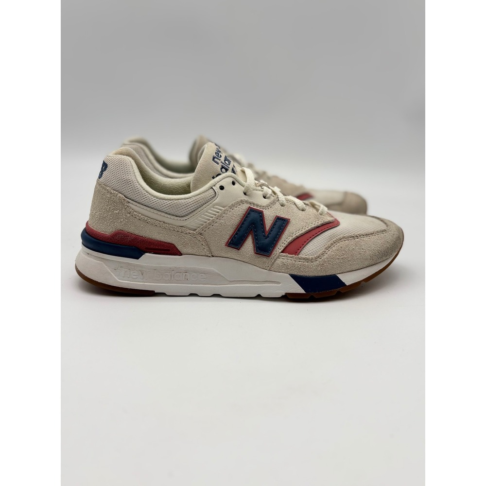 New Balance 997H Cream Navy Red Suede Mesh Sneakers CW997HHR Womens 8.5 Mens 7 - Picture 2 of 8